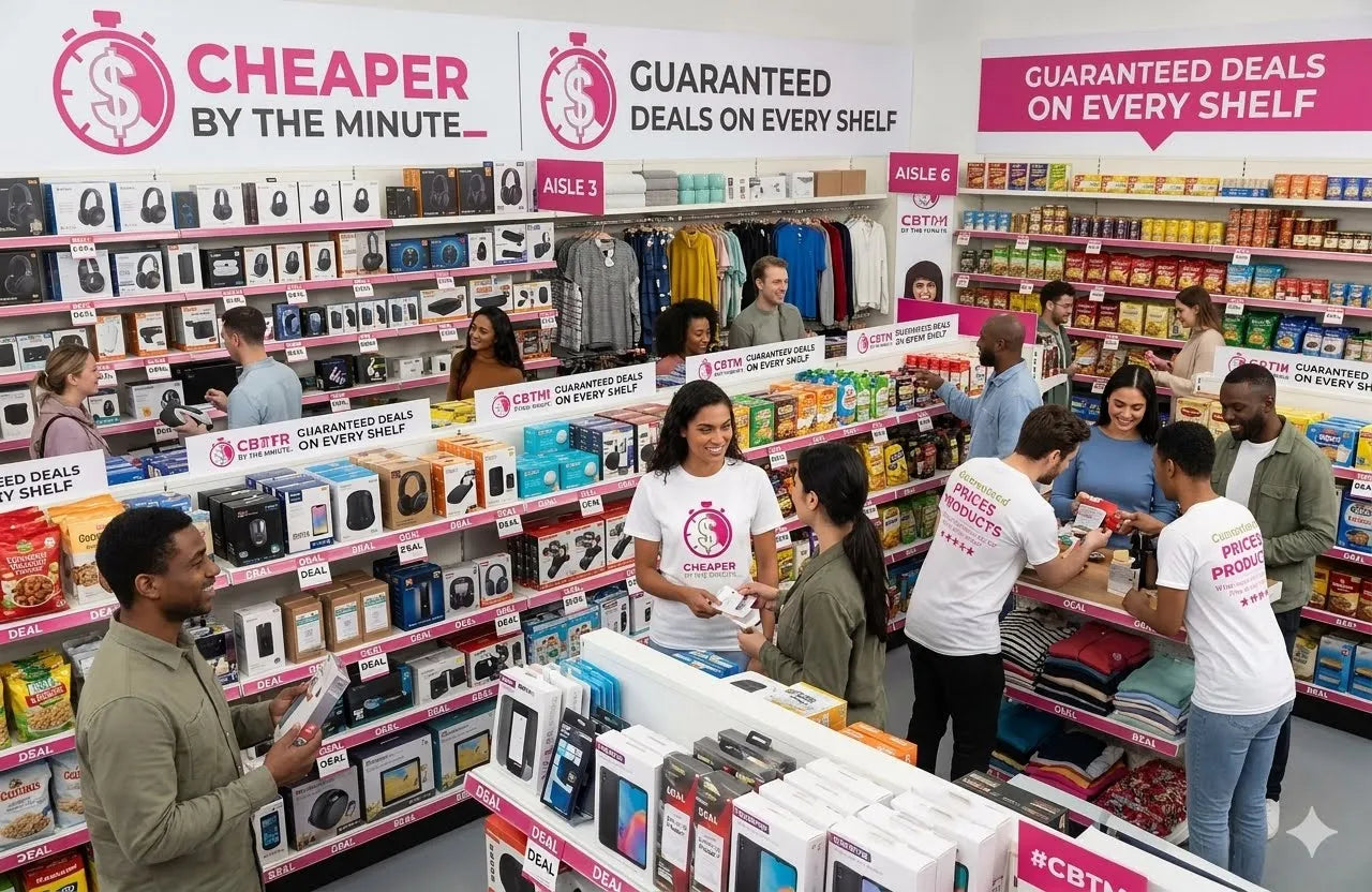 Retail store interior with customers shopping and staff assisting at a colorful display.
